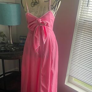 NWTEntro Pink Maxi Dress with bow detail size-S